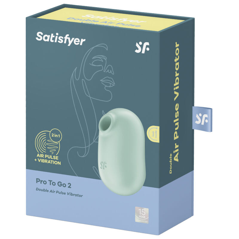 Satisfyer Pro To Go 2 | Estimulador Clitorial con Air Pulse y Vibración Compacta – 2 Motores, 23 Funciones