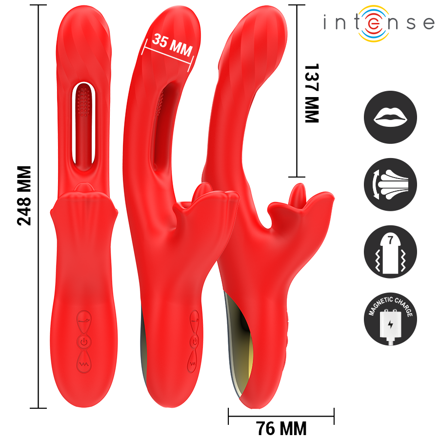 Jessica 3X Vibe | Vibrador Multifunción con Licking Clitorial + Vibración + Oscilación Interna